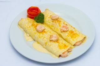Aumônière de crevettes au curry - Recette élégante