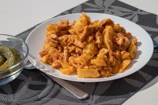 Tartiflette au poulet de grand-mère : recette savoyarde revisitée